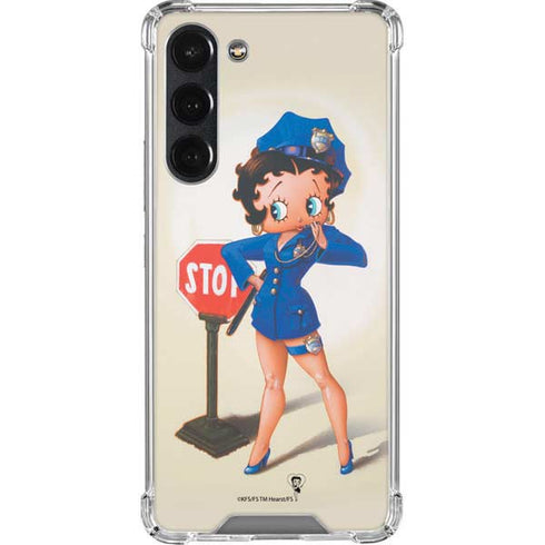 Betty Boop The Police Officer Galaxy S23 Plus Clear Case