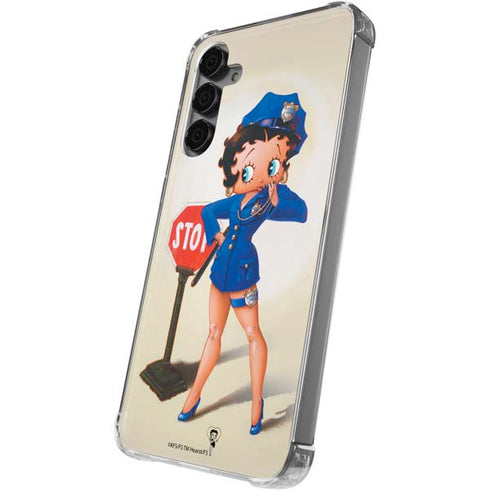 Betty Boop The Police Officer Galaxy S24 Plus Clear Case