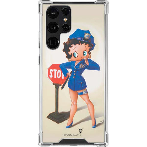 Betty Boop The Police Officer Galaxy S24 Ultra Clear Case