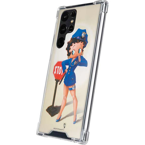 Betty Boop The Police Officer Galaxy S24 Ultra Clear Case