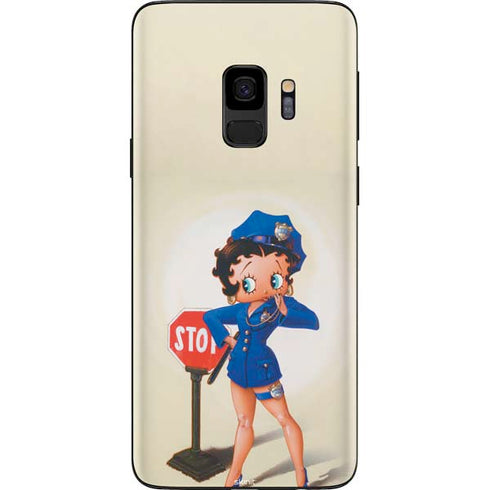 Betty Boop The Police Officer Galaxy S9 Skin