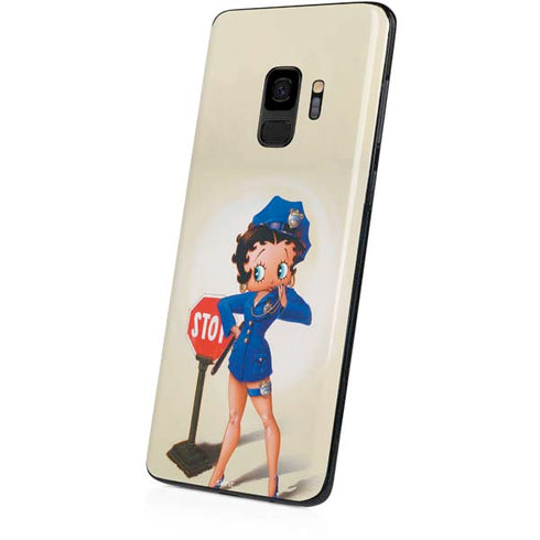 Betty Boop The Police Officer Galaxy S9 Skin