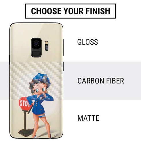 Betty Boop The Police Officer Galaxy S9 Skin