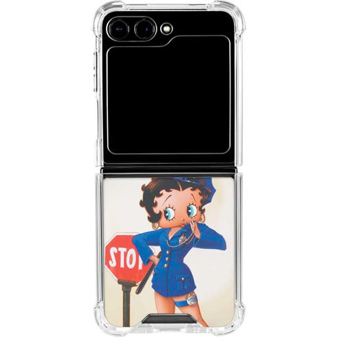 Betty Boop The Police Officer Galaxy Z Flip5 5G Clear Case