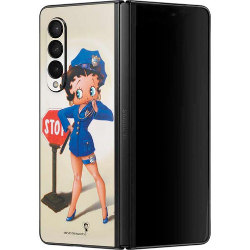 Betty Boop The Police Officer Galaxy Z Fold3 5G Skin