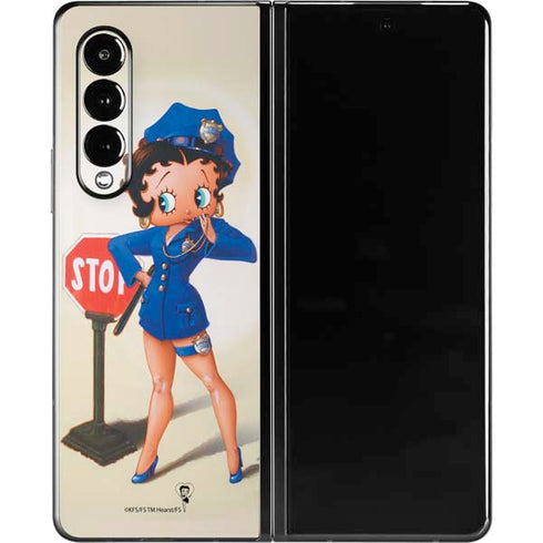 Betty Boop The Police Officer Galaxy Z Fold3 5G Skin