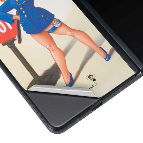 Betty Boop The Police Officer Galaxy Z Fold3 5G Skin