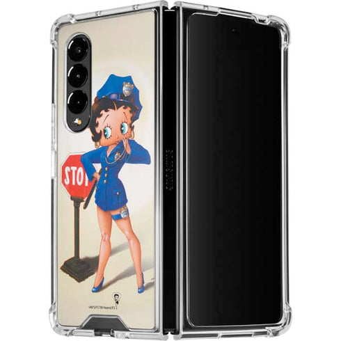 Betty Boop The Police Officer Galaxy Z Fold4 5G Clear Case