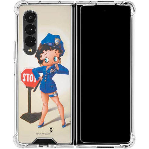 Betty Boop The Police Officer Galaxy Z Fold4 5G Clear Case