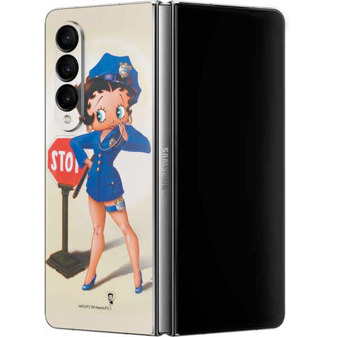 Betty Boop The Police Officer Galaxy Z Fold4 5G Skin