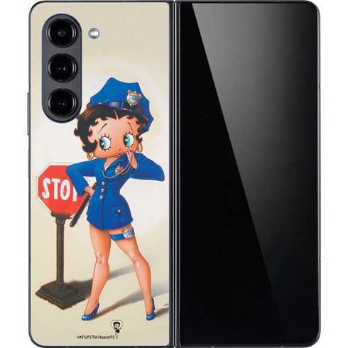 Betty Boop The Police Officer Galaxy Z Fold5 5G Skin