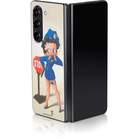 Betty Boop The Police Officer Galaxy Z Fold5 5G Skin