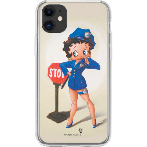 Betty Boop The Police Officer iPhone 11 Clear Case