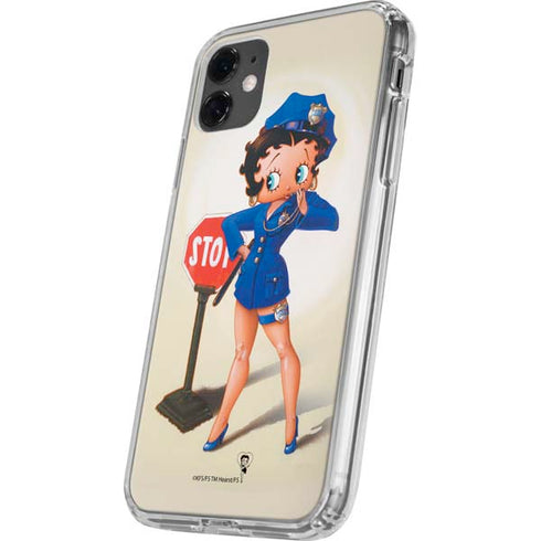 Betty Boop The Police Officer iPhone 11 Clear Case