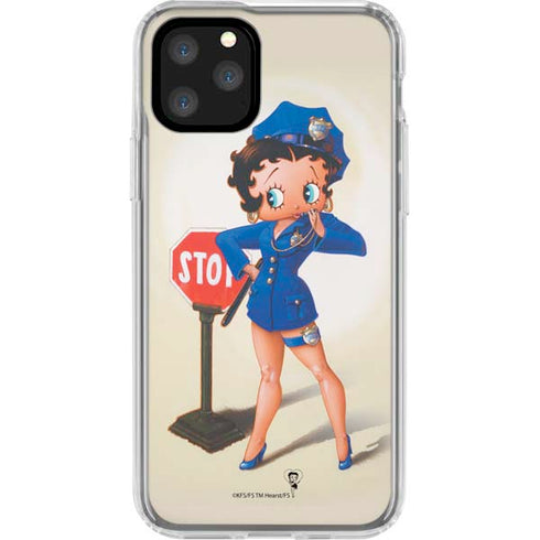 Betty Boop The Police Officer iPhone 11 Pro Clear Case