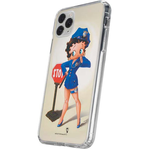 Betty Boop The Police Officer iPhone 11 Pro Clear Case
