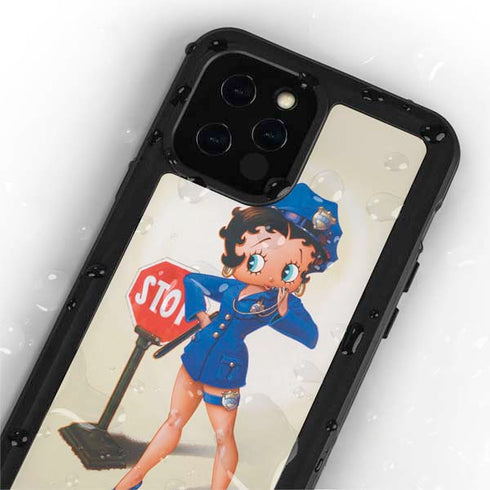Betty Boop The Police Officer iPhone 12 Pro Waterproof Case