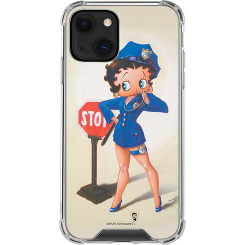 Betty Boop The Police Officer iPhone 13 Mini Clear Case