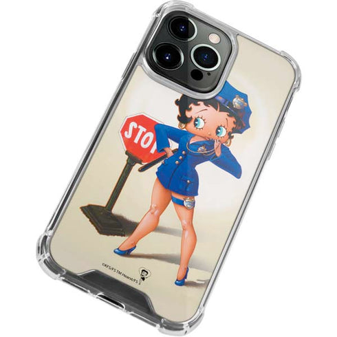 Betty Boop The Police Officer iPhone 13 Pro Clear Case