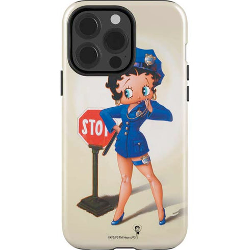 Betty Boop The Police Officer iPhone 14 Pro Impact Case