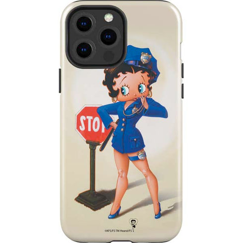 Betty Boop The Police Officer iPhone 15 Pro Max Impact Case