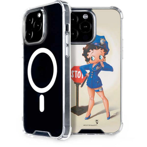 Betty Boop The Police Officer iPhone 14 Pro Max MagSafe Case