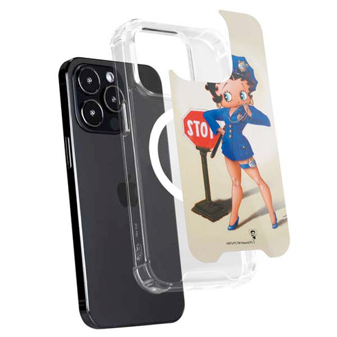 Betty Boop The Police Officer iPhone 15 Pro Max MagSafe Case