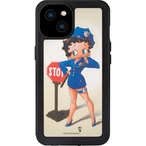 Betty Boop The Police Officer iPhone 15 Plus Waterproof Case
