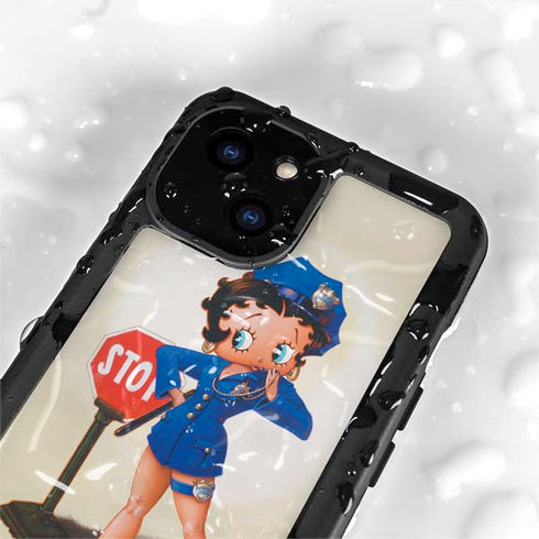 Betty Boop The Police Officer iPhone 15 Plus Waterproof Case