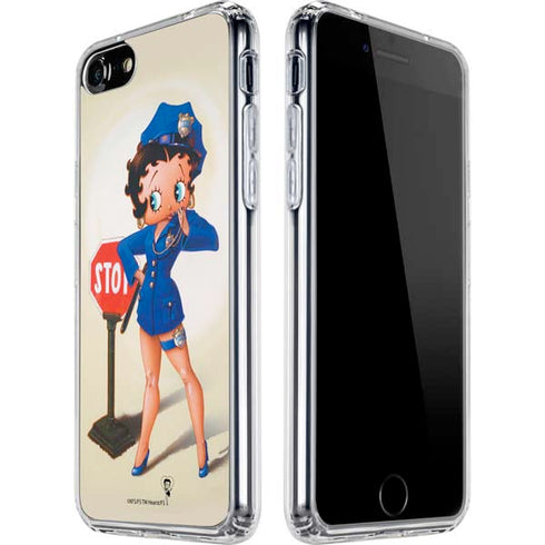 Betty Boop The Police Officer iPhone SE (2nd & 3rd Gen) Clear Case