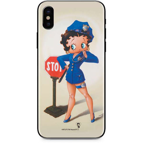 Betty Boop The Police Officer iPhone XS Skin