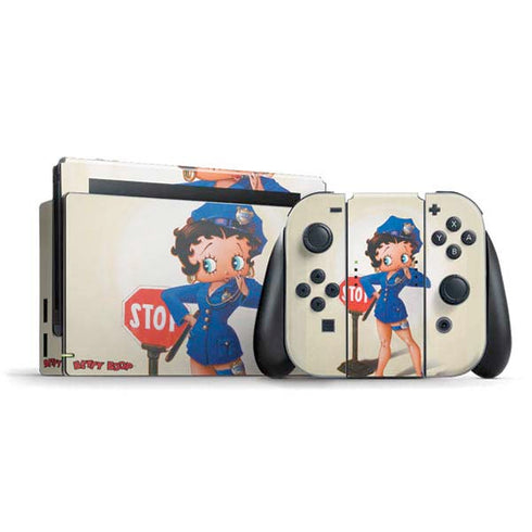 Betty Boop The Police Officer Nintendo Switch Bundle Skin