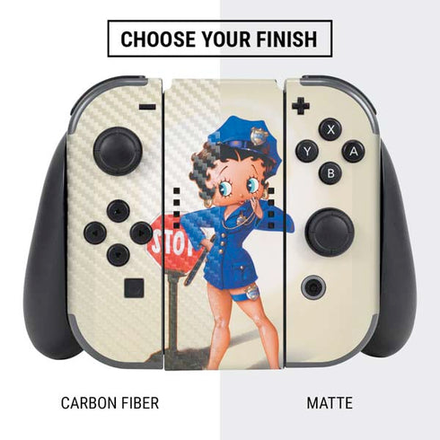 Betty Boop The Police Officer Nintendo Switch Bundle Skin