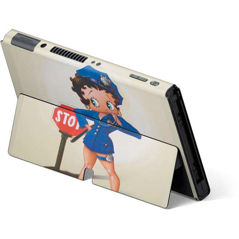 Betty Boop The Police Officer Nintendo Switch OLED (2021) Skin