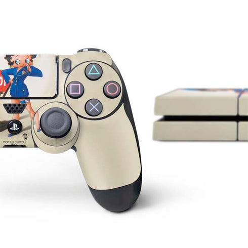 Betty Boop The Police Officer PS4 Console and Controller Bundle Skin