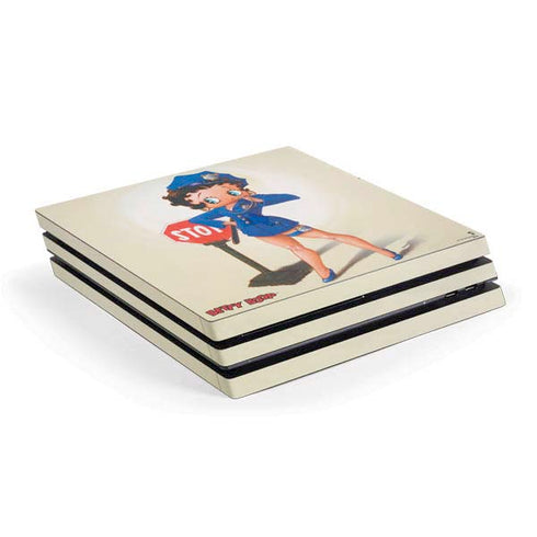 Betty Boop The Police Officer PS4 Pro Console Skin