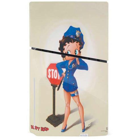 Betty Boop The Police Officer PS5 Slim Disk Console Skin