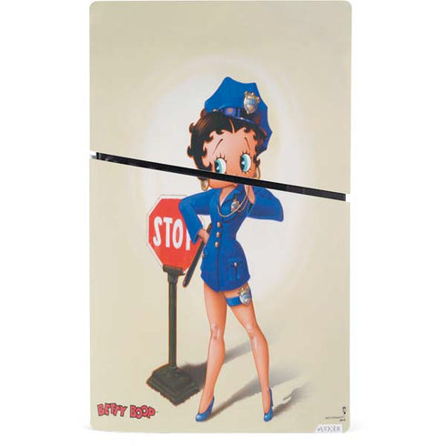 Betty Boop The Police Officer PS5 Slim Digital Edition Console Skin