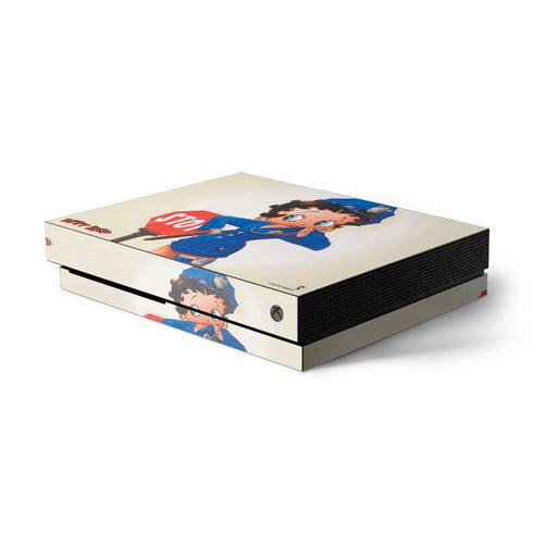 Betty Boop The Police Officer Xbox One X Console Skin