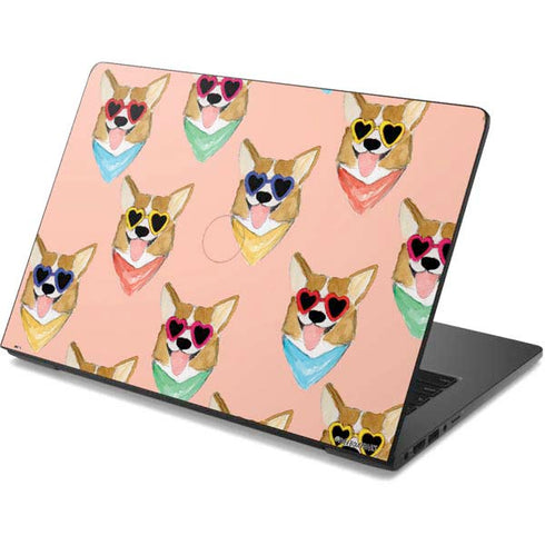 Bouffants and Broken Hearts Corgi Love Dell Chromebook Skin