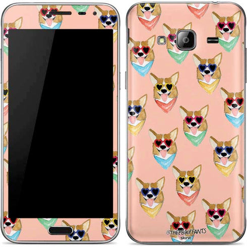 Bouffants and Broken Hearts Corgi Love Galaxy J3 Skin