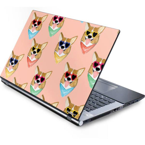 Bouffants and Broken Hearts Corgi Love Generic Laptop Skin