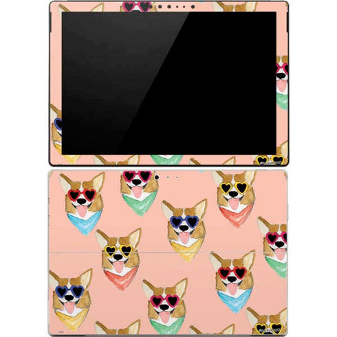 Bouffants and Broken Hearts Corgi Love Surface Pro 4 Skin
