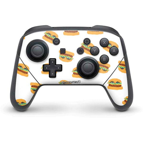 Bouffants and Broken Hearts Cute Burgers Nintendo Switch Pro Controller Skin