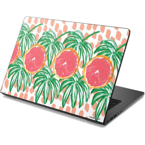 Bouffants and Broken Hearts Graphic Grapefruit Dell Chromebook Skin