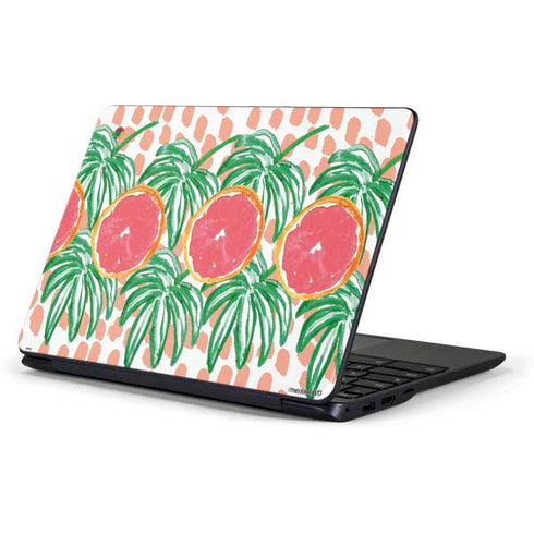 Bouffants and Broken Hearts Graphic Grapefruit Samsung Chromebook Skin