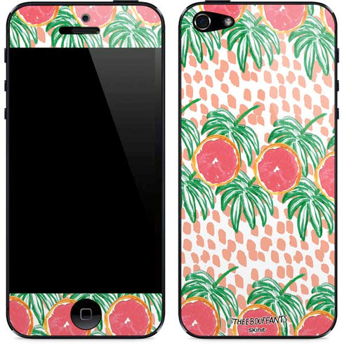 Bouffants and Broken Hearts Graphic Grapefruit iPhone 5/5s/5SE Skin