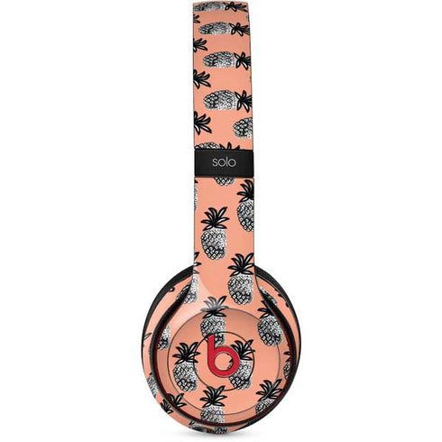 Bouffants and Broken Hearts Gray Scale Pineapple Beats Solo 2 Wireless Skin