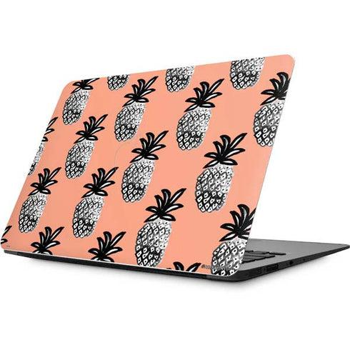 Bouffants and Broken Hearts Gray Scale Pineapple Apple MacBook Skin
