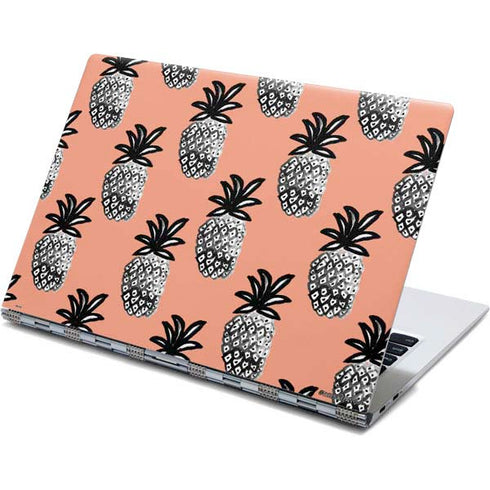 Bouffants and Broken Hearts Gray Scale Pineapple Yoga 910 2-in-1 14in Touch-Screen Skin
